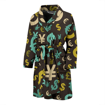 Money Pattern Print Design 01 Men Bathrobe-JORJUNE.COM