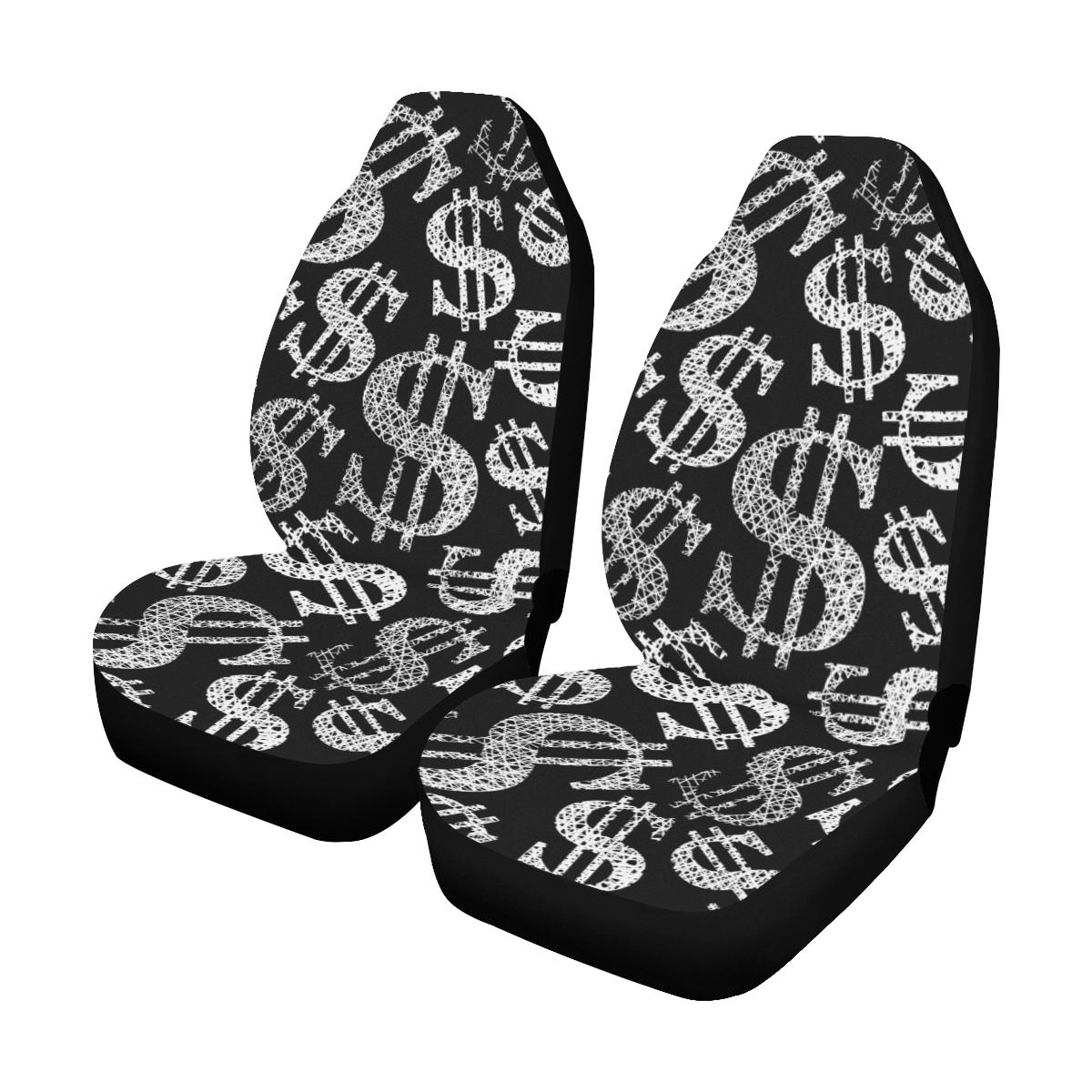 Money Pattern Print Design 02 Car Seat Covers (Set of 2)-JORJUNE.COM