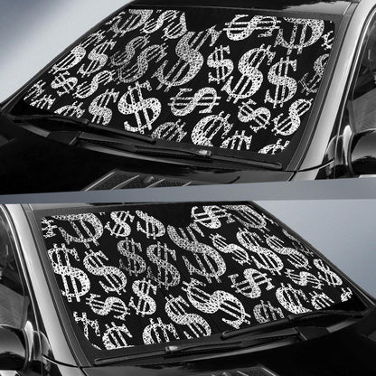 Money Pattern Print Design 02 Car Sun Shades-JORJUNE.COM