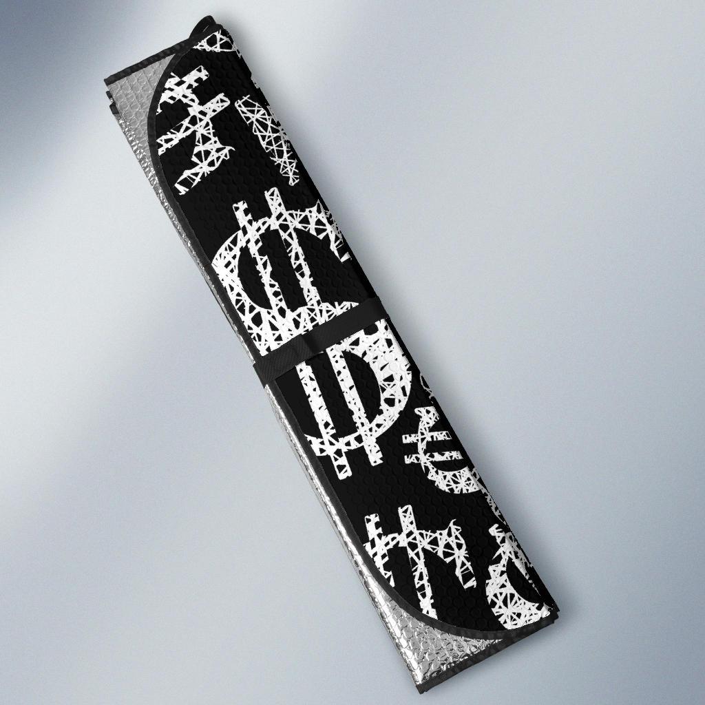 Money Pattern Print Design 02 Car Sun Shades-JORJUNE.COM