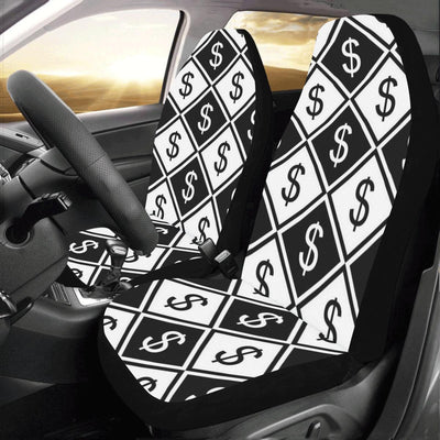 Money Pattern Print Design 04 Car Seat Covers (Set of 2)-JORJUNE.COM