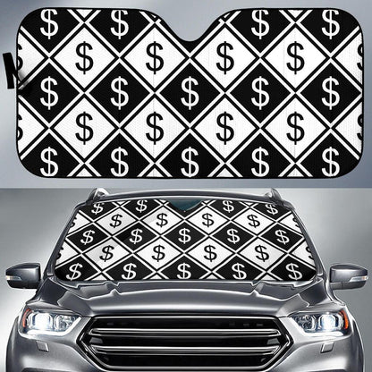 Money Pattern Print Design 04 Car Sun Shades-JORJUNE.COM