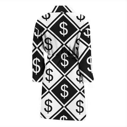 Money Pattern Print Design 04 Men Bathrobe-JORJUNE.COM