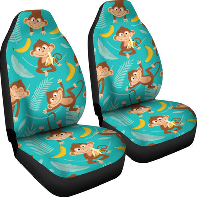 Monkey Happy Design Themed Print Universal Fit Car Seat Covers