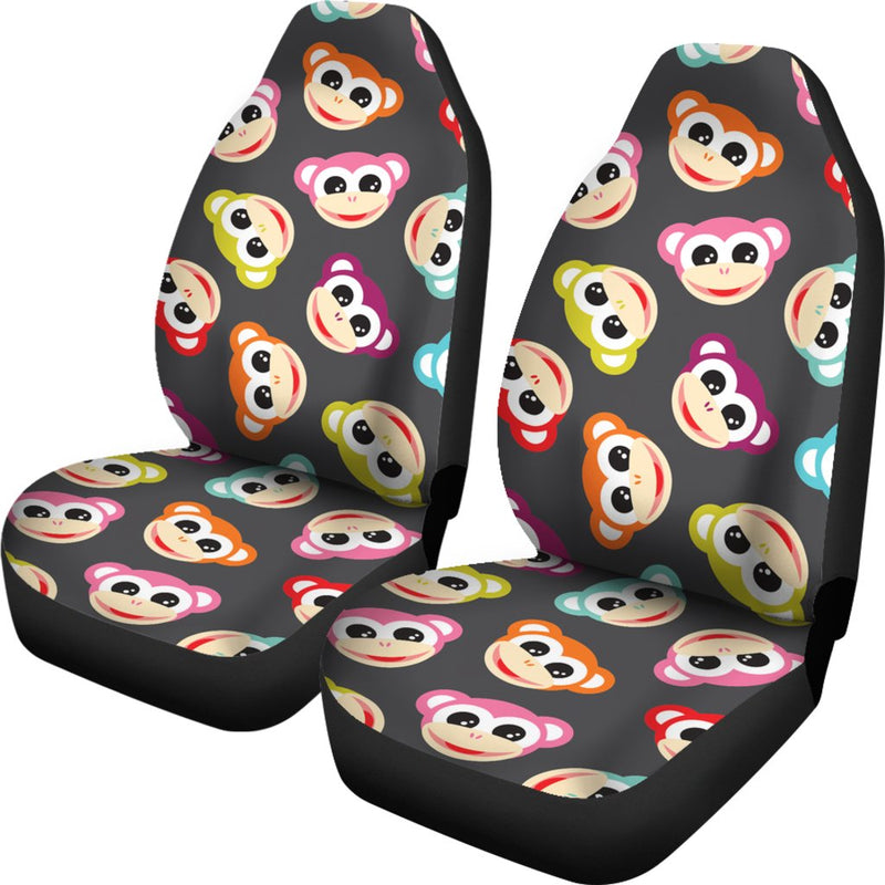 Monkey Head Design Themed Print Universal Fit Car Seat Covers