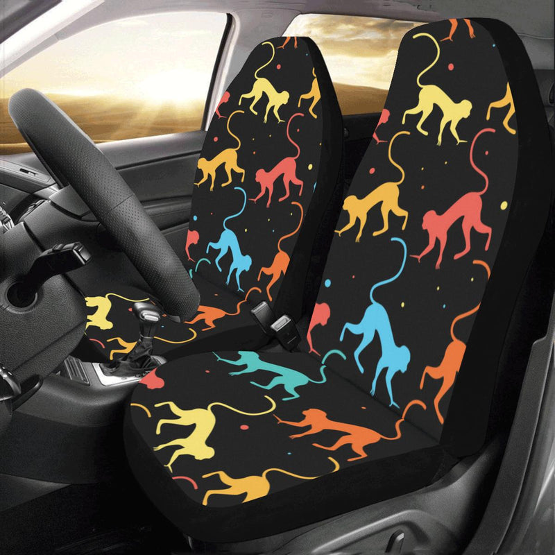 Monkey Pattern Print Design 01 Car Seat Covers (Set of 2)-JORJUNE.COM