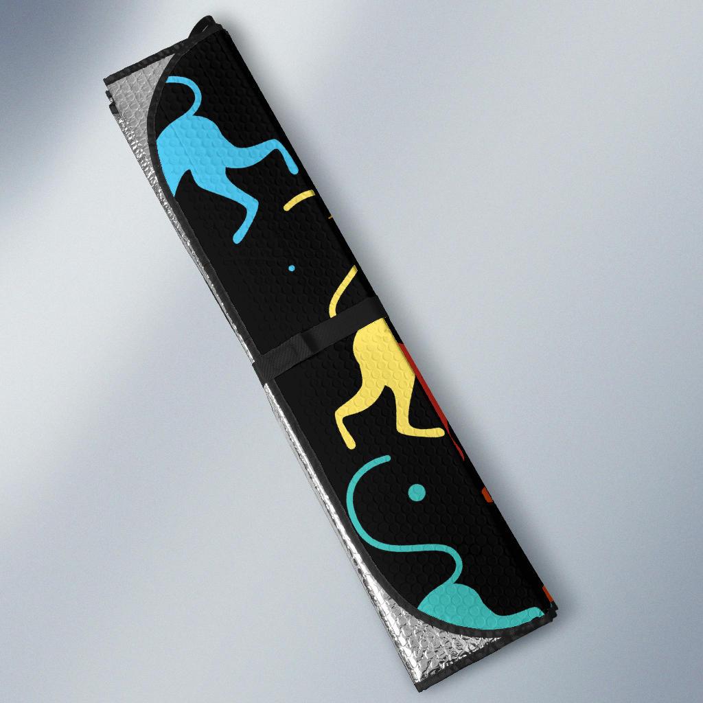 Monkey Pattern Print Design 01 Car Sun Shades-JORJUNE.COM