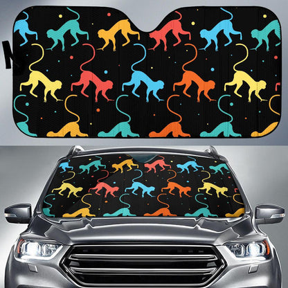 Monkey Pattern Print Design 01 Car Sun Shades-JORJUNE.COM