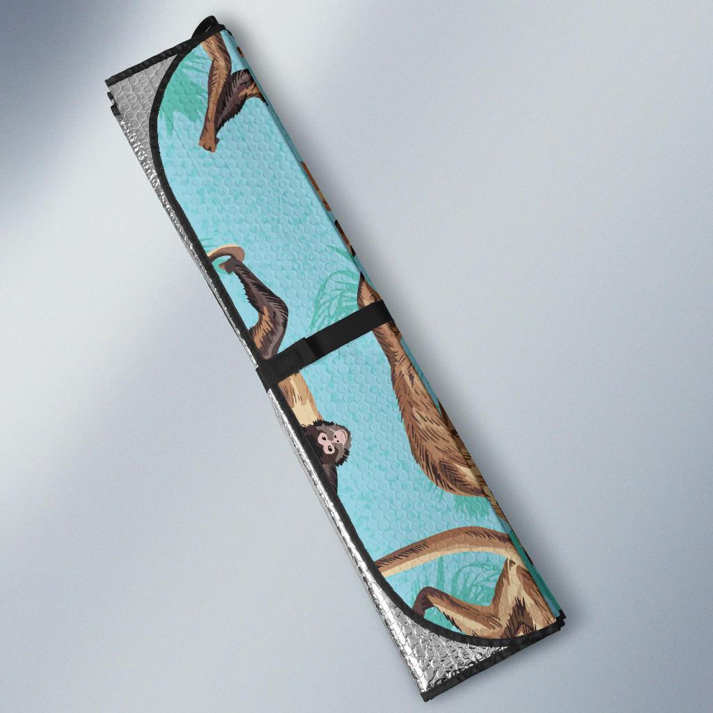 Monkey Pattern Print Design 04 Car Sun Shades-JORJUNE.COM