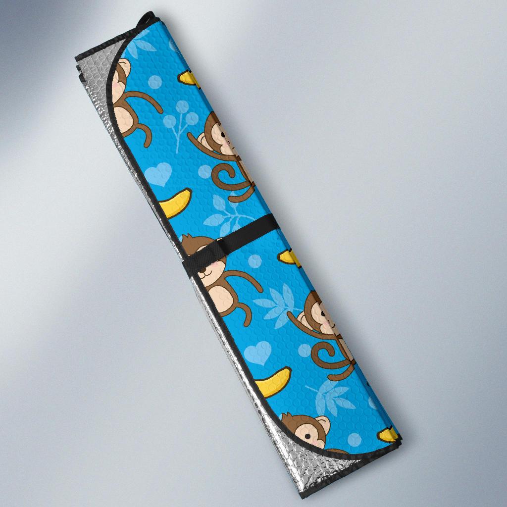 Monkey Pattern Print Design 05 Car Sun Shades-JORJUNE.COM