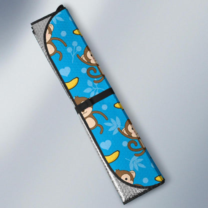 Monkey Pattern Print Design 05 Car Sun Shades-JORJUNE.COM