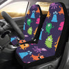 Monster Cartoon Pattern Print Design 02 Car Seat Covers (Set of 2)-JORJUNE.COM