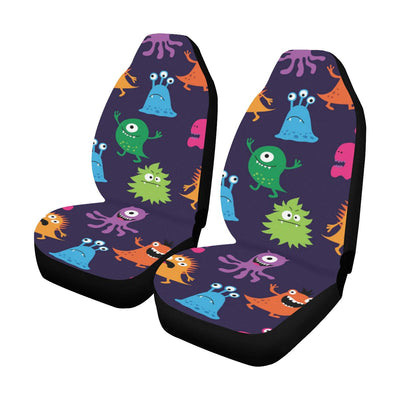 Monster Cartoon Pattern Print Design 02 Car Seat Covers (Set of 2)-JORJUNE.COM