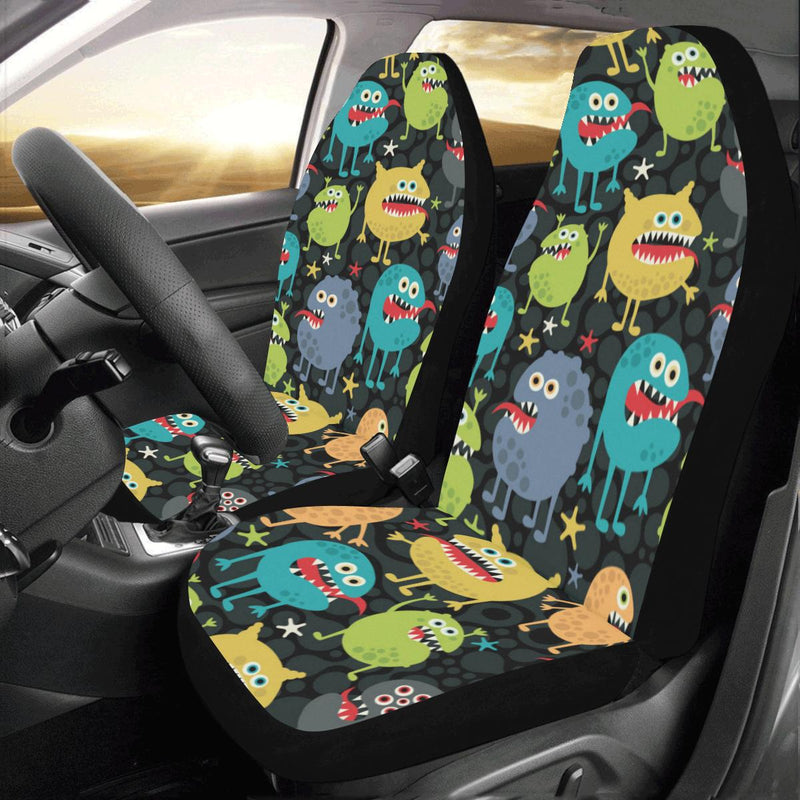 Monster Pattern Print Design 01 Car Seat Covers (Set of 2)-JORJUNE.COM