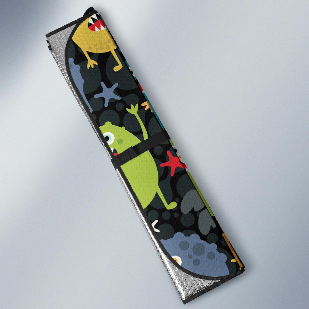 Monster Pattern Print Design 01 Car Sun Shades-JORJUNE.COM
