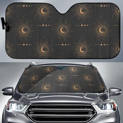 Moon Boho Pattern Print Design 02 Car Sun Shades-JORJUNE.COM