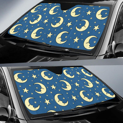 Moon Night Pattern Print Design 03 Car Sun Shades-JORJUNE.COM