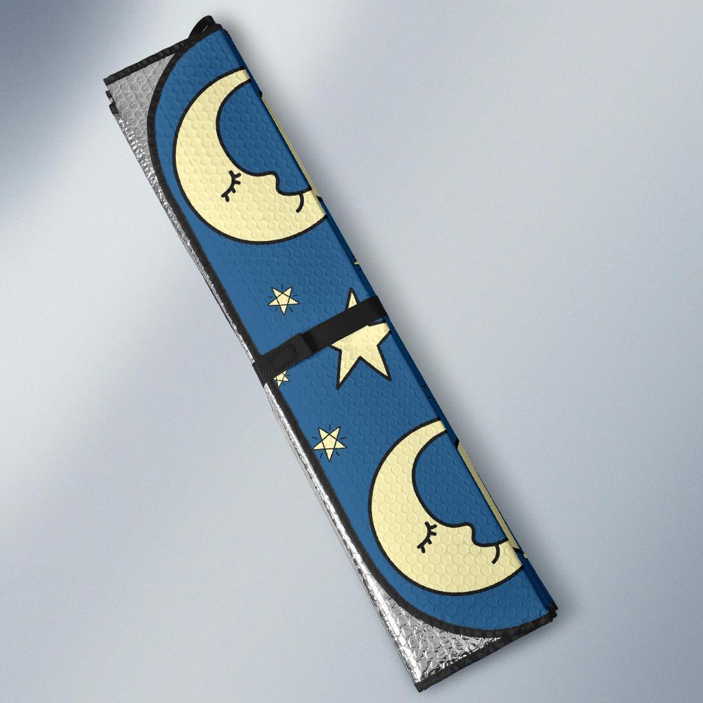 Moon Night Pattern Print Design 03 Car Sun Shades-JORJUNE.COM