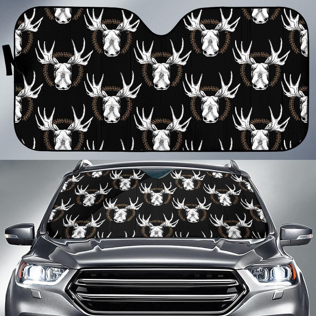 Moose Pattern Print Design 02 Car Sun Shades-JORJUNE.COM