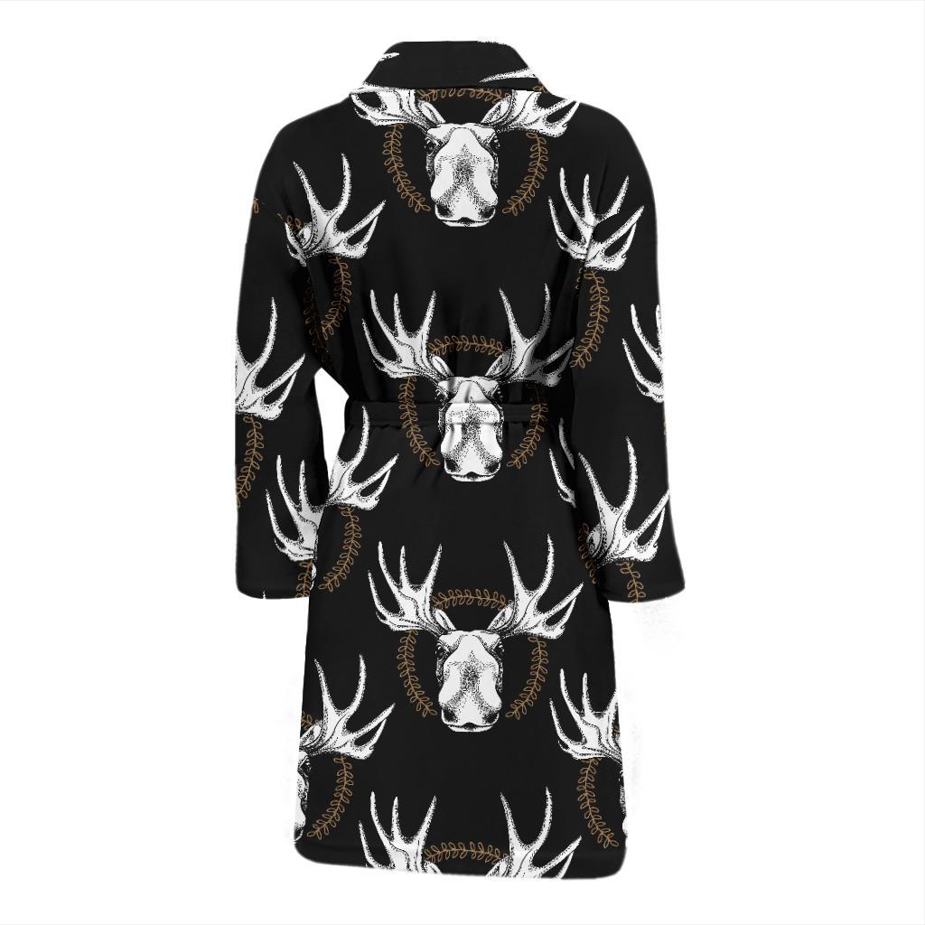 Moose Pattern Print Design 02 Men Bathrobe-JORJUNE.COM