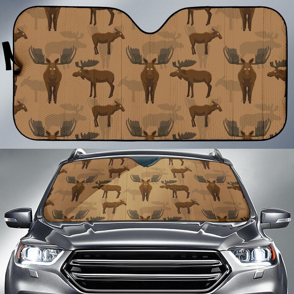 Moose Pattern Print Design 03 Car Sun Shades-JORJUNE.COM