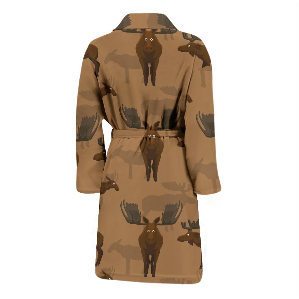 Moose Pattern Print Design 03 Men Bathrobe-JORJUNE.COM