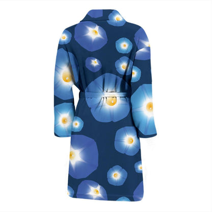 Morning Glory Pattern Print Design 02 Men Bathrobe-JORJUNE.COM