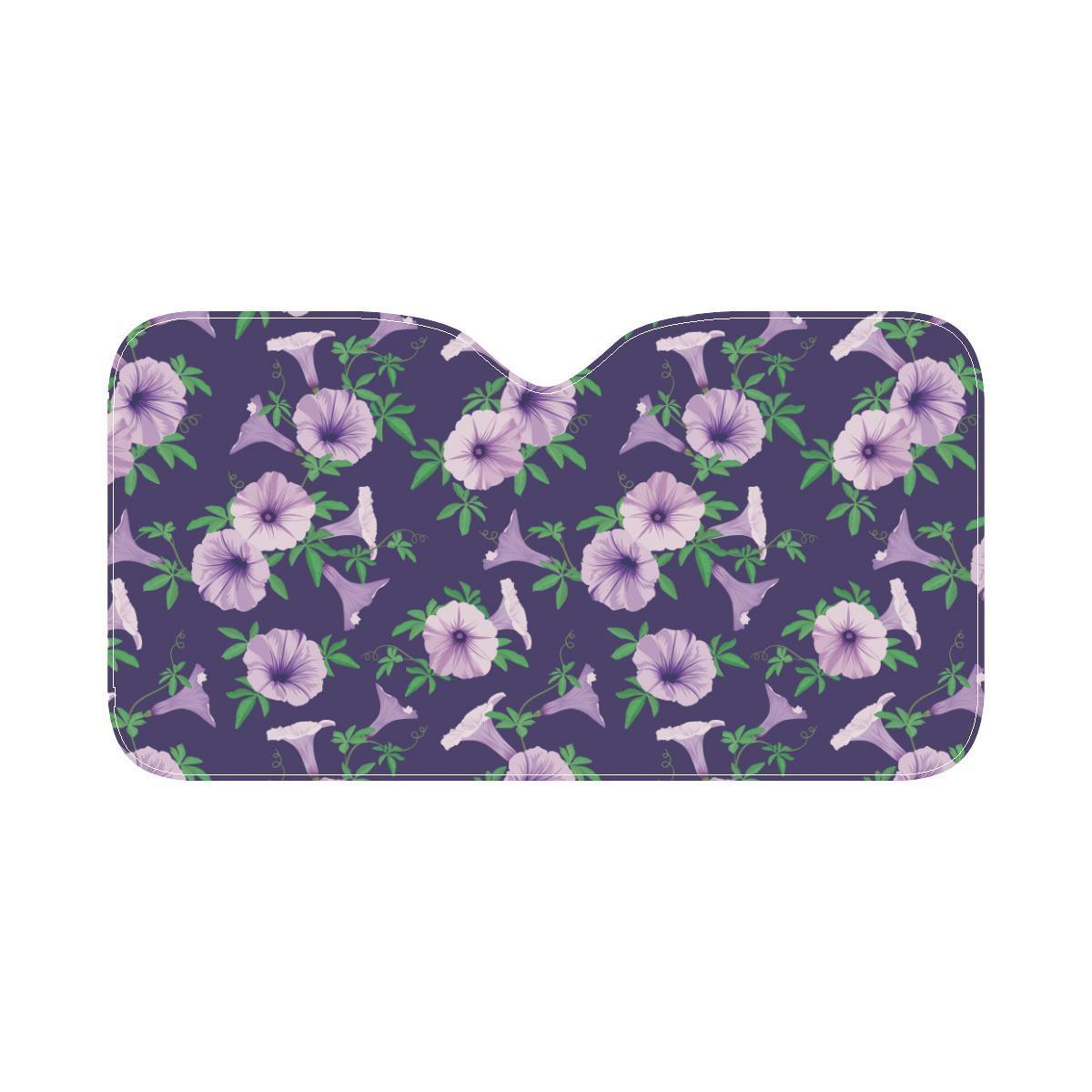 Morning Glory Pattern Print Design MG01 Car Sun Shade-JorJune