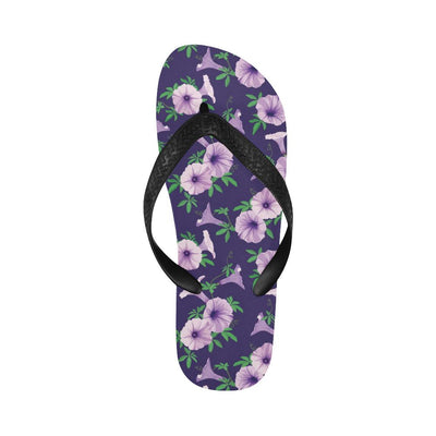 Morning Glory Pattern Print Design MG01 Flip Flops-JorJune