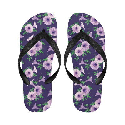 Morning Glory Pattern Print Design MG01 Flip Flops-JorJune