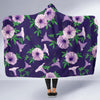 Morning Glory Pattern Print Design MG01 Hooded Blanket-JORJUNE.COM