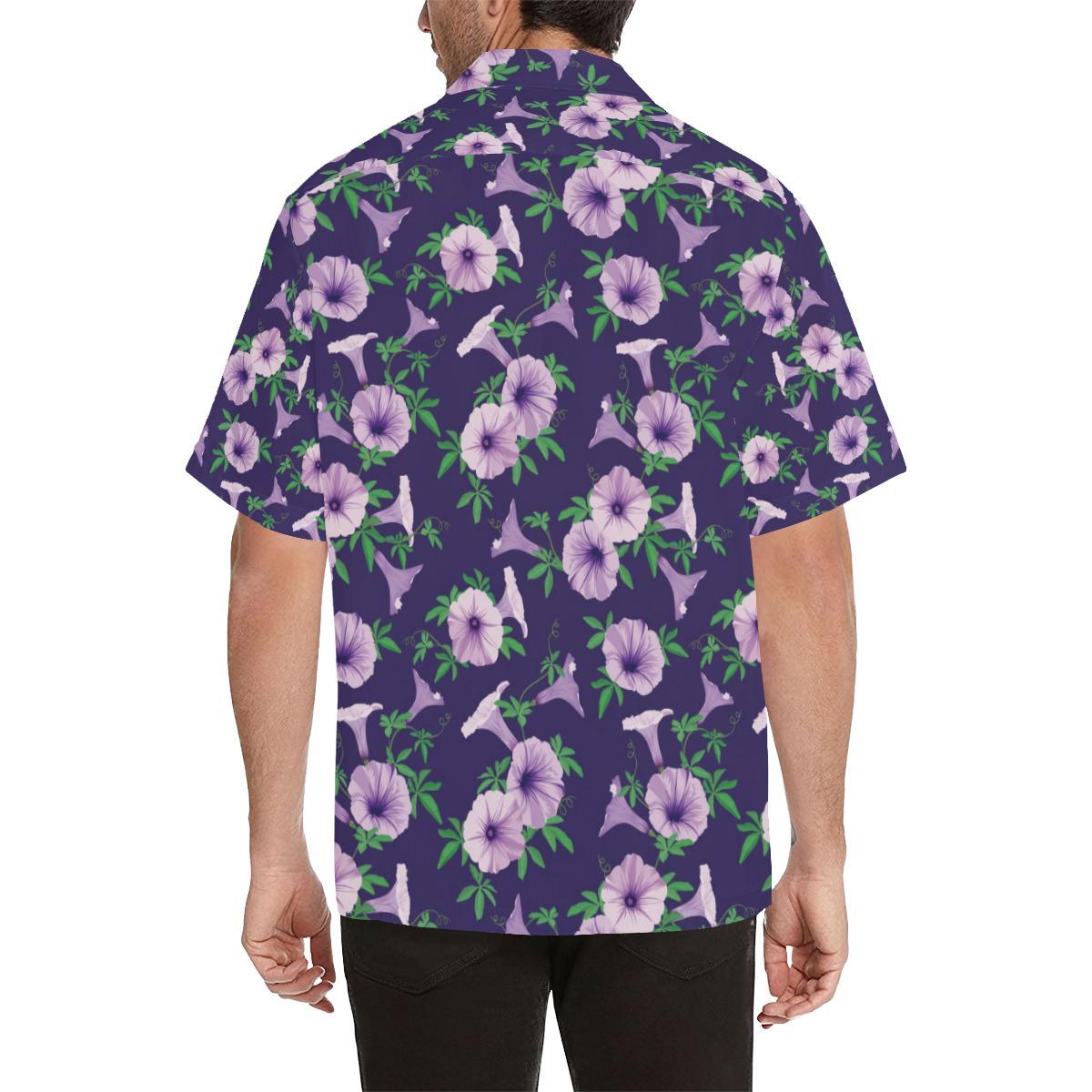 Morning Glory Pattern Print Design MG01 Men Hawaiian Shirt-JorJune