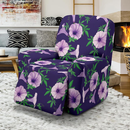 Morning Glory Pattern Print Design MG01 Recliner Slipcover-JORJUNE.COM