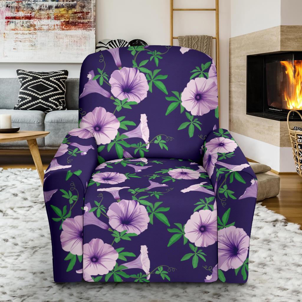 Morning Glory Pattern Print Design MG01 Recliner Slipcover-JORJUNE.COM