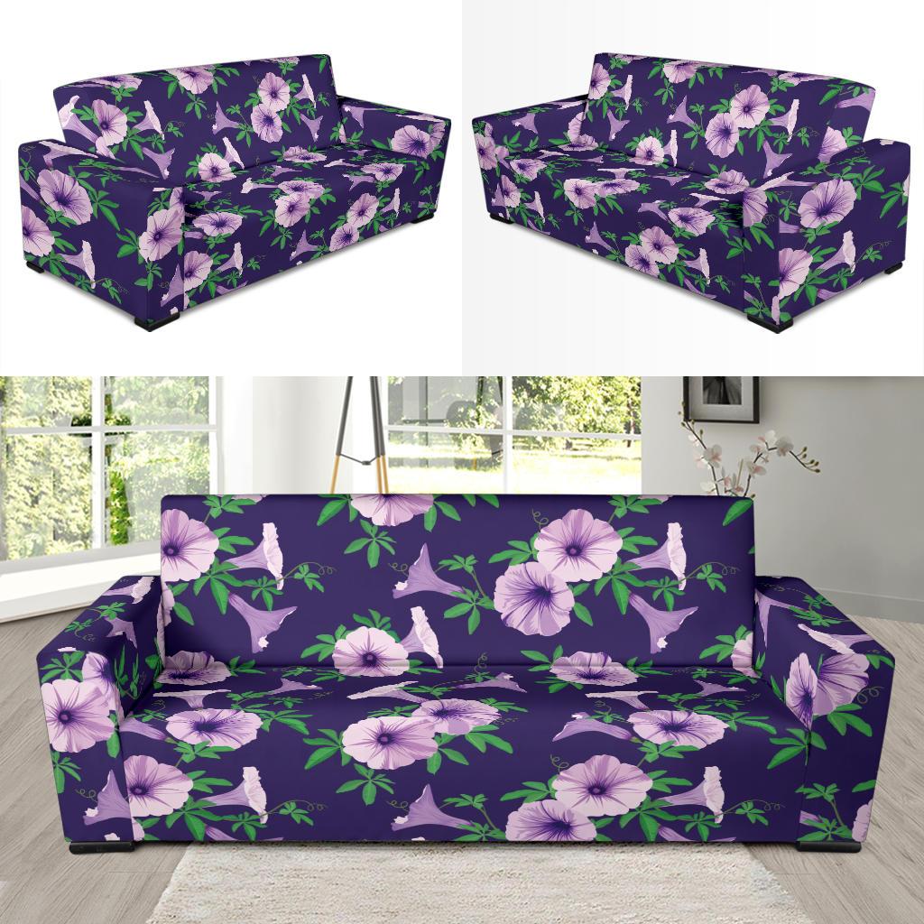 Morning Glory Pattern Print Design MG01 Sofa Slipcover-JORJUNE.COM