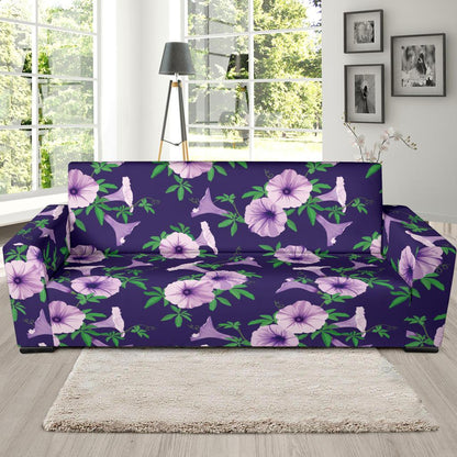 Morning Glory Pattern Print Design MG01 Sofa Slipcover-JORJUNE.COM