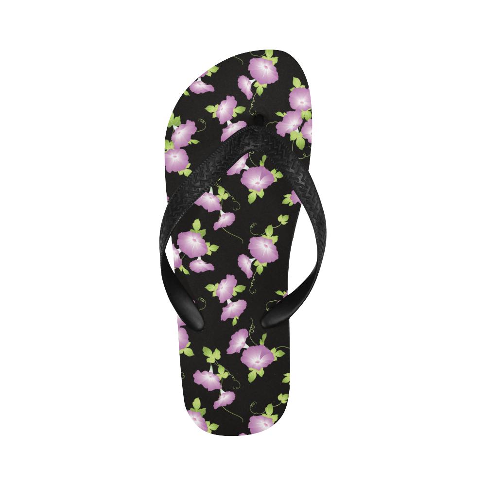Morning Glory Pattern Print Design MG02 Flip Flops-JorJune