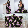 Morning Glory Pattern Print Design MG02 Hooded Blanket-JORJUNE.COM