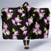 Morning Glory Pattern Print Design MG02 Hooded Blanket-JORJUNE.COM