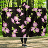 Morning Glory Pattern Print Design MG02 Hooded Blanket-JORJUNE.COM