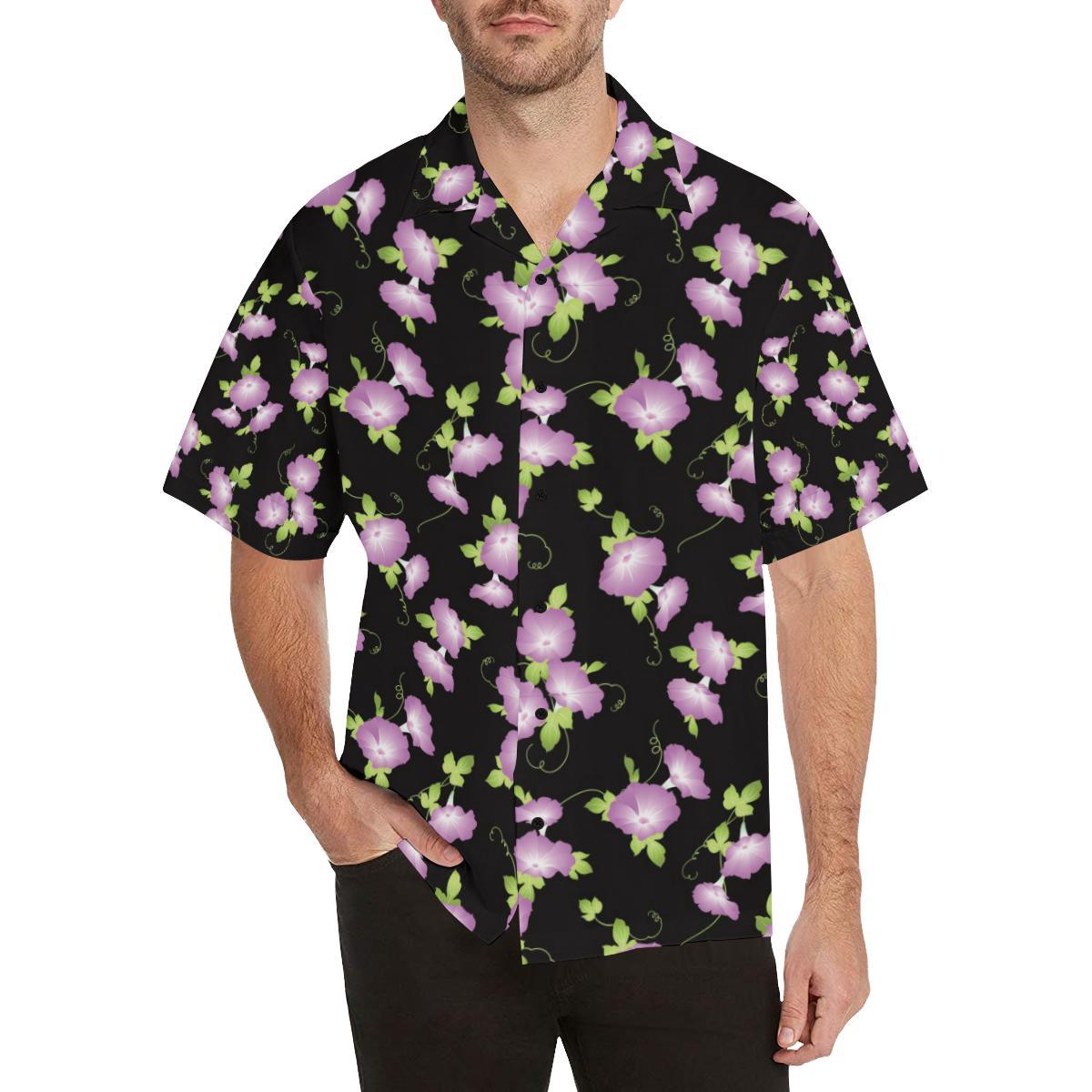 Morning Glory Pattern Print Design MG02 Men Hawaiian Shirt-JorJune
