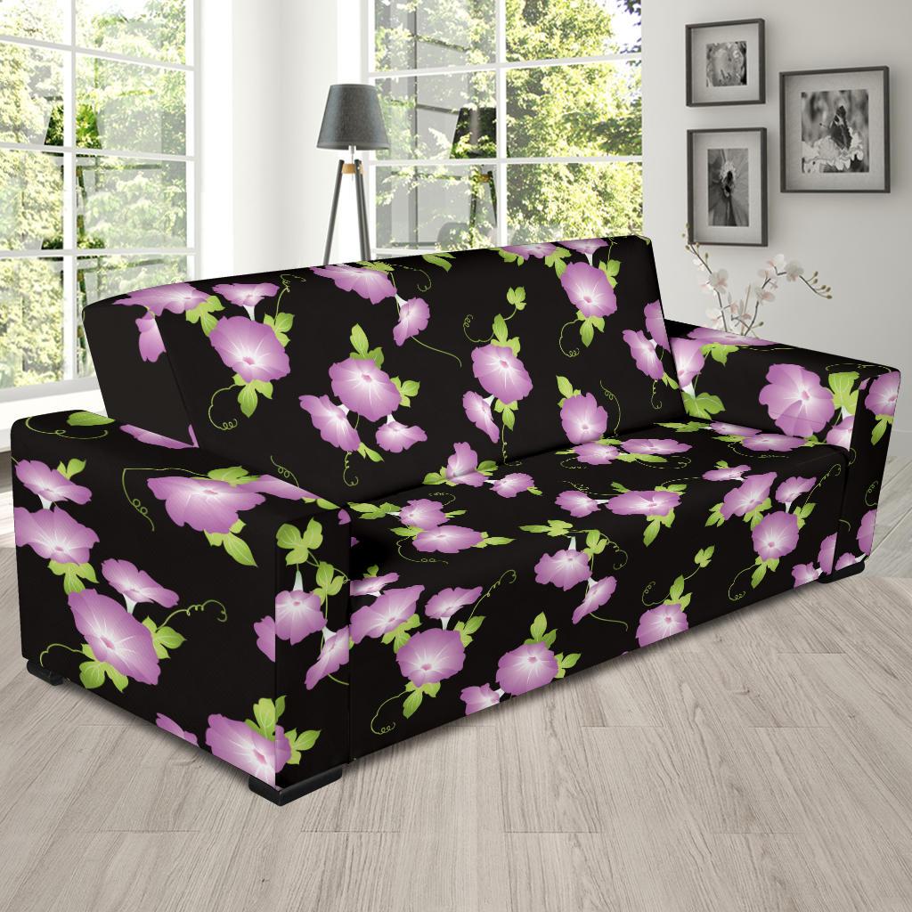 Morning Glory Pattern Print Design MG02 Sofa Slipcover-JORJUNE.COM