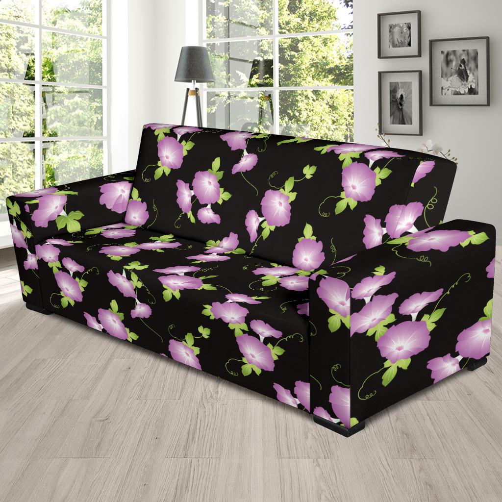 Morning Glory Pattern Print Design MG02 Sofa Slipcover-JORJUNE.COM