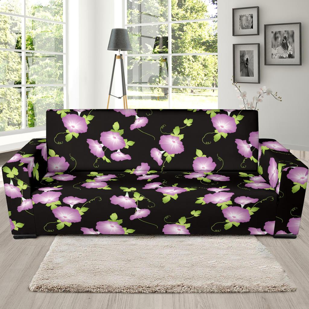 Morning Glory Pattern Print Design MG02 Sofa Slipcover-JORJUNE.COM