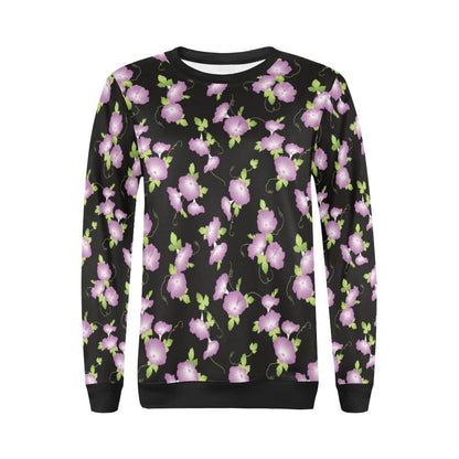 Morning Glory Pattern Print Design MG02 Women Long Sleeve Sweatshirt-JorJune