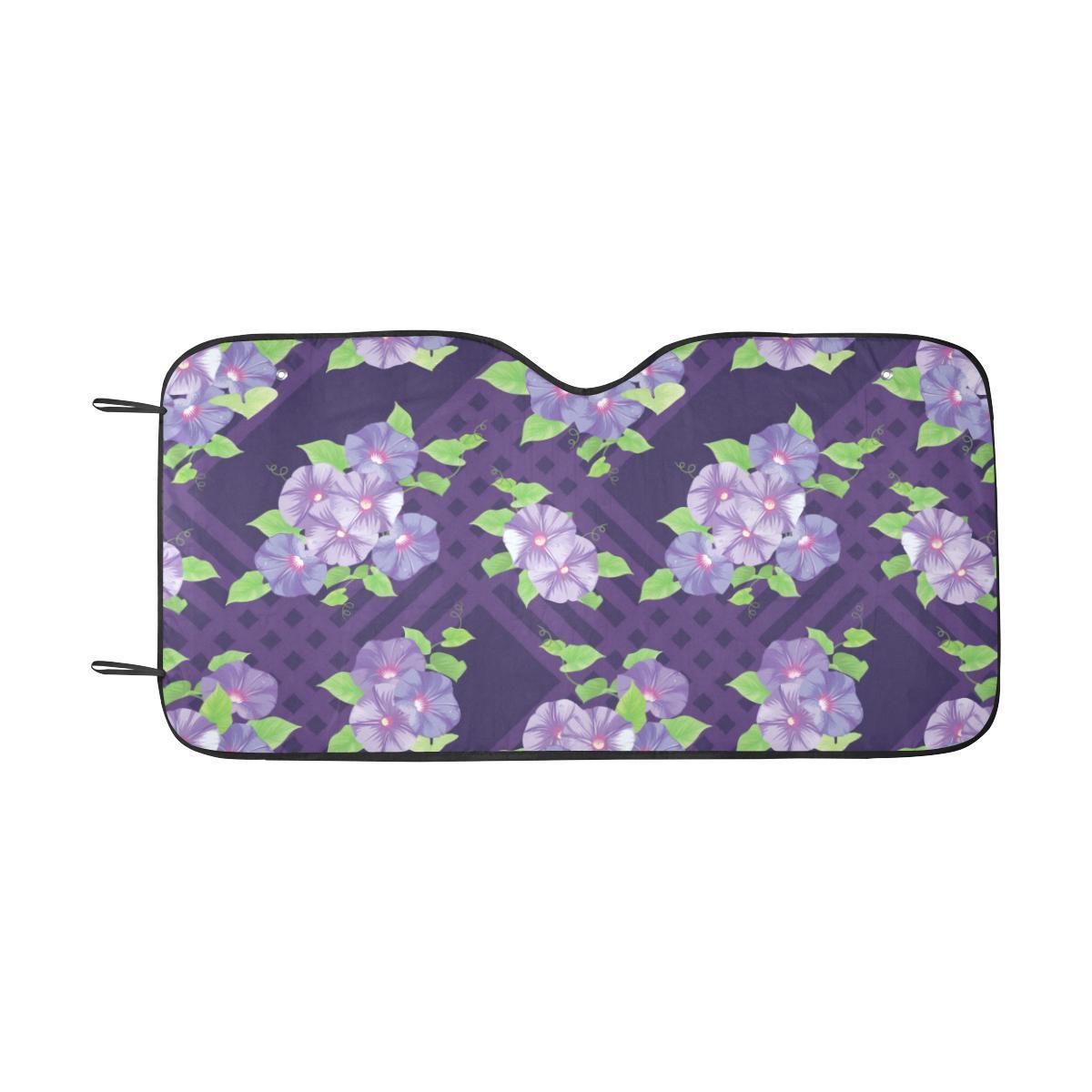 Morning Glory Pattern Print Design MG03 Car Sun Shade-JorJune