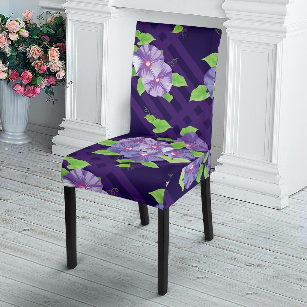 Morning Glory Pattern Print Design MG03 Dining Chair Slipcover-JORJUNE.COM