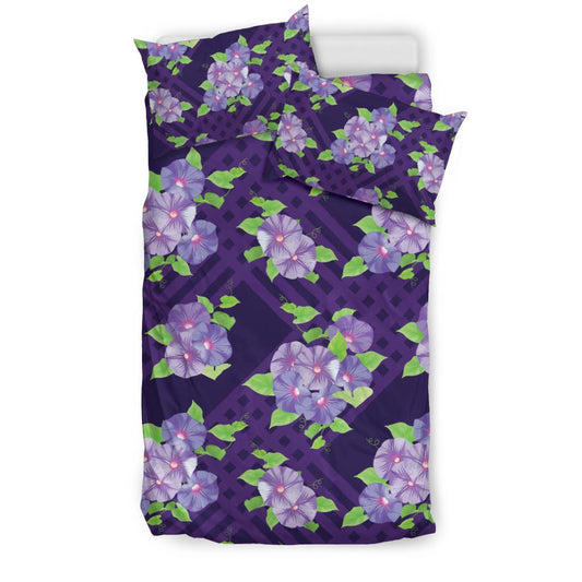 Morning Glory Pattern Print Design MG03 Duvet Cover Bedding Set-JORJUNE.COM