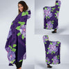 Morning Glory Pattern Print Design MG03 Hooded Blanket-JORJUNE.COM