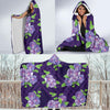 Morning Glory Pattern Print Design MG03 Hooded Blanket-JORJUNE.COM